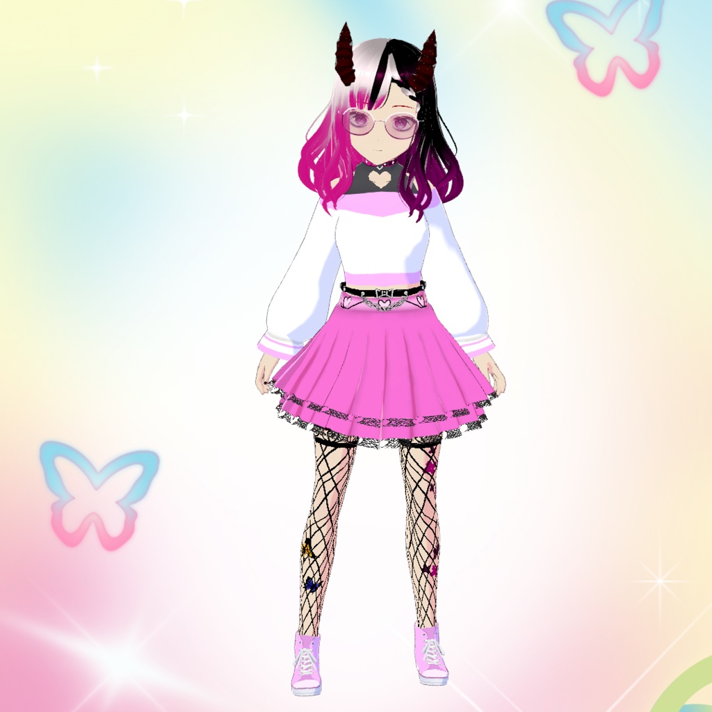 Pastel Goth Heartflare Outfit Set 「パステルゴス♡ハートフレア衣装セット」