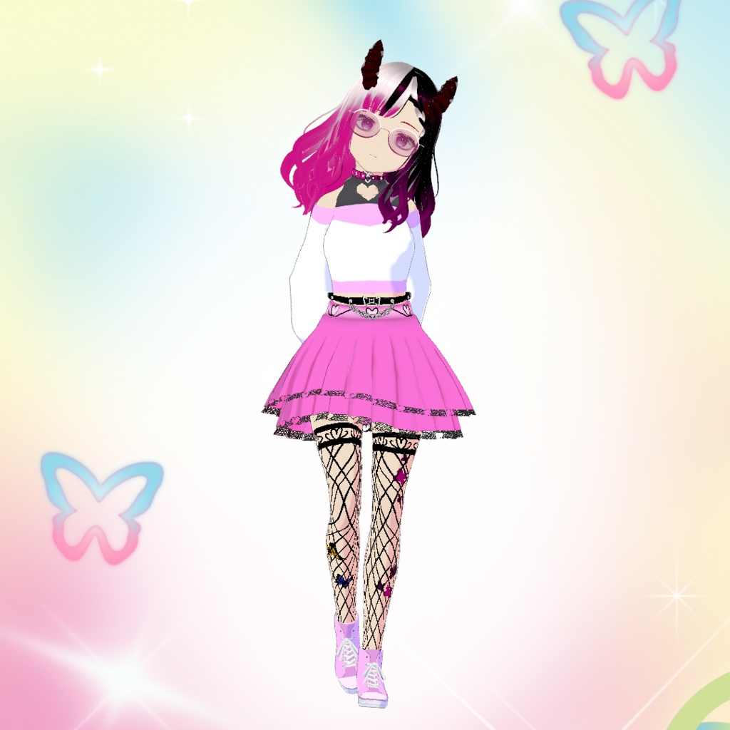 Pastel Goth Heartflare Outfit Set 「パステルゴス♡ハートフレア衣装セット」