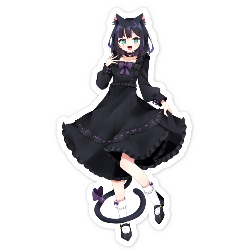 スマホステッカー ~ 猫魔くろ ~