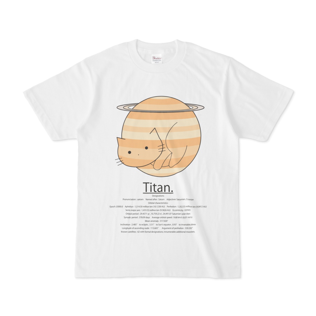 土星ねこTシャツ