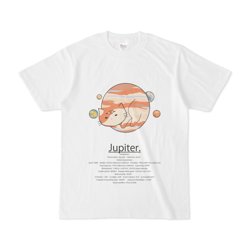 木星ねこTシャツ
