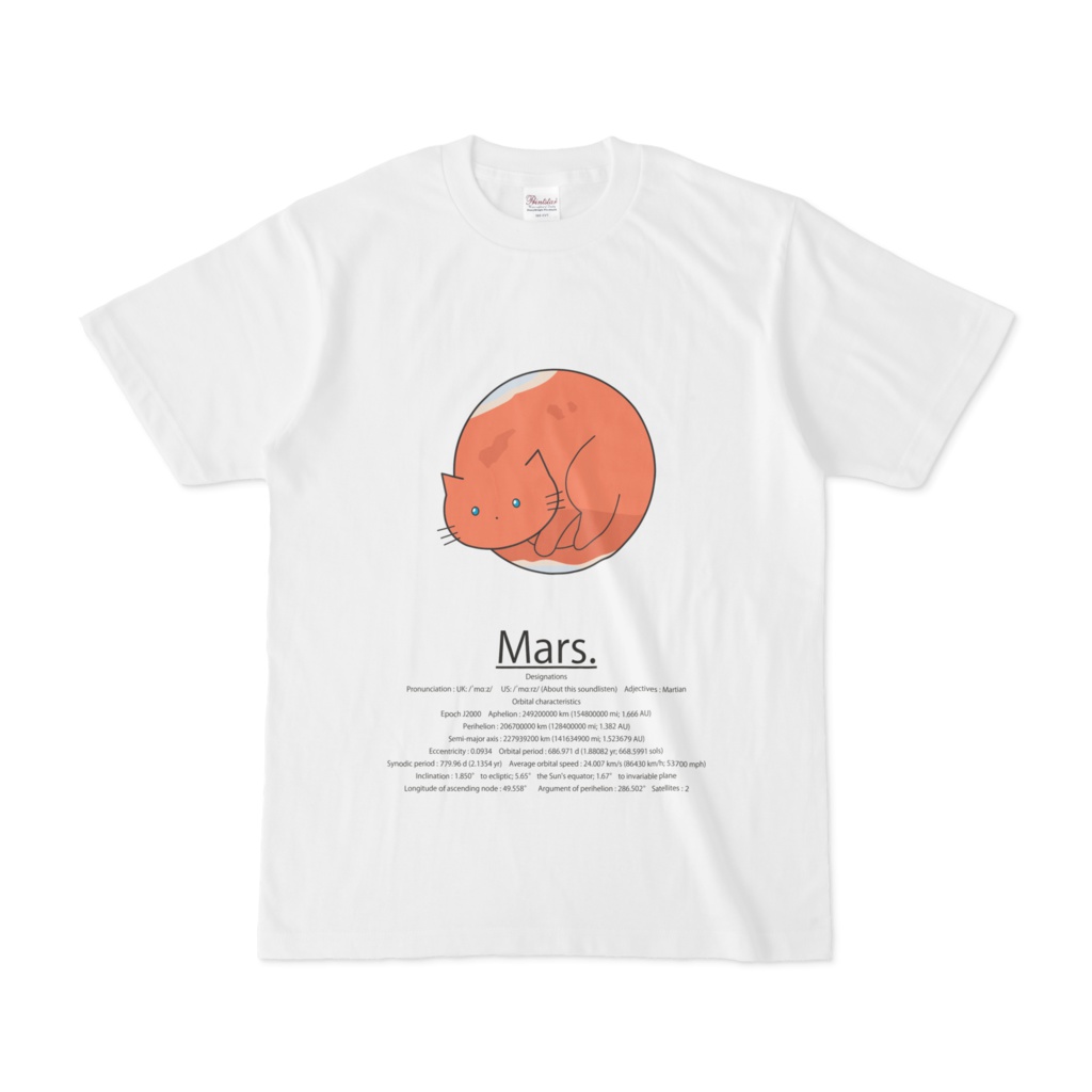 火星ねこTシャツ