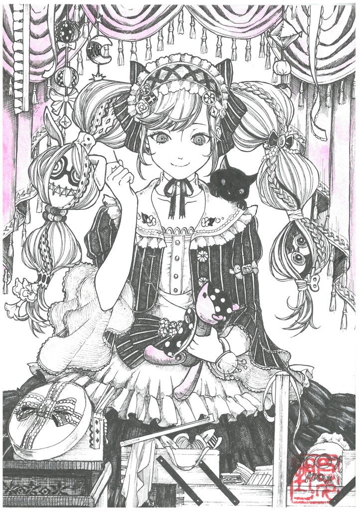 2L原画「裁縫」