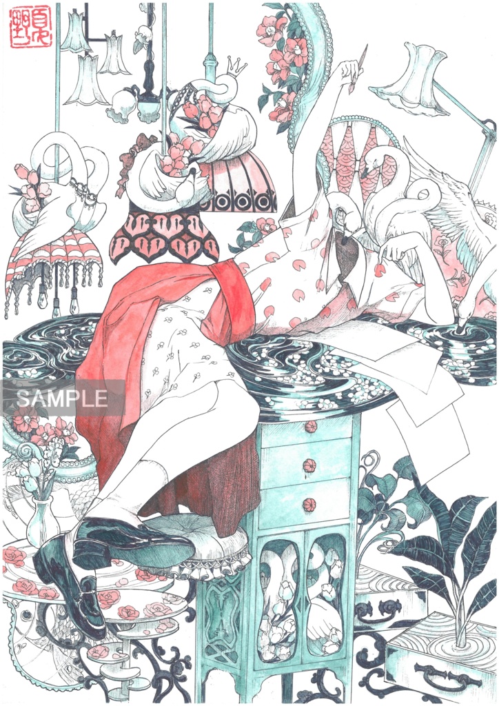 A4原画「Room tour」