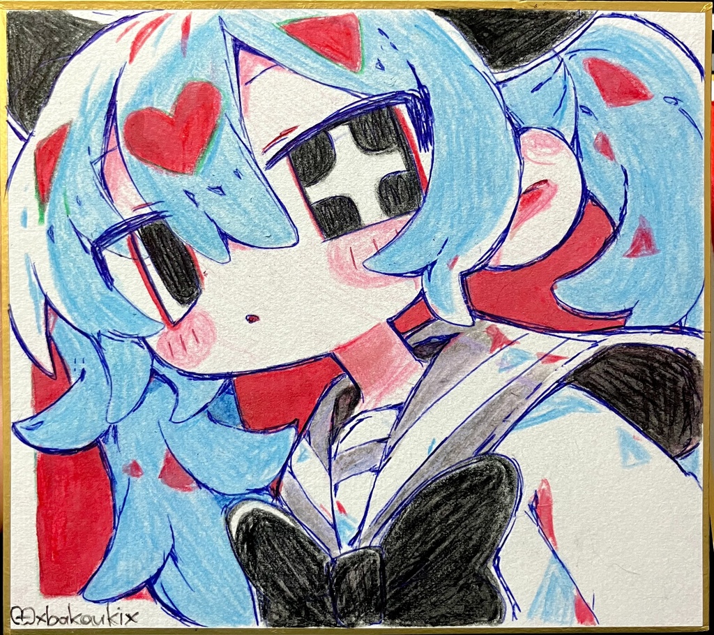 ミニ色紙原画