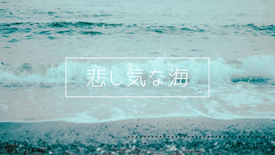 悲し気な海