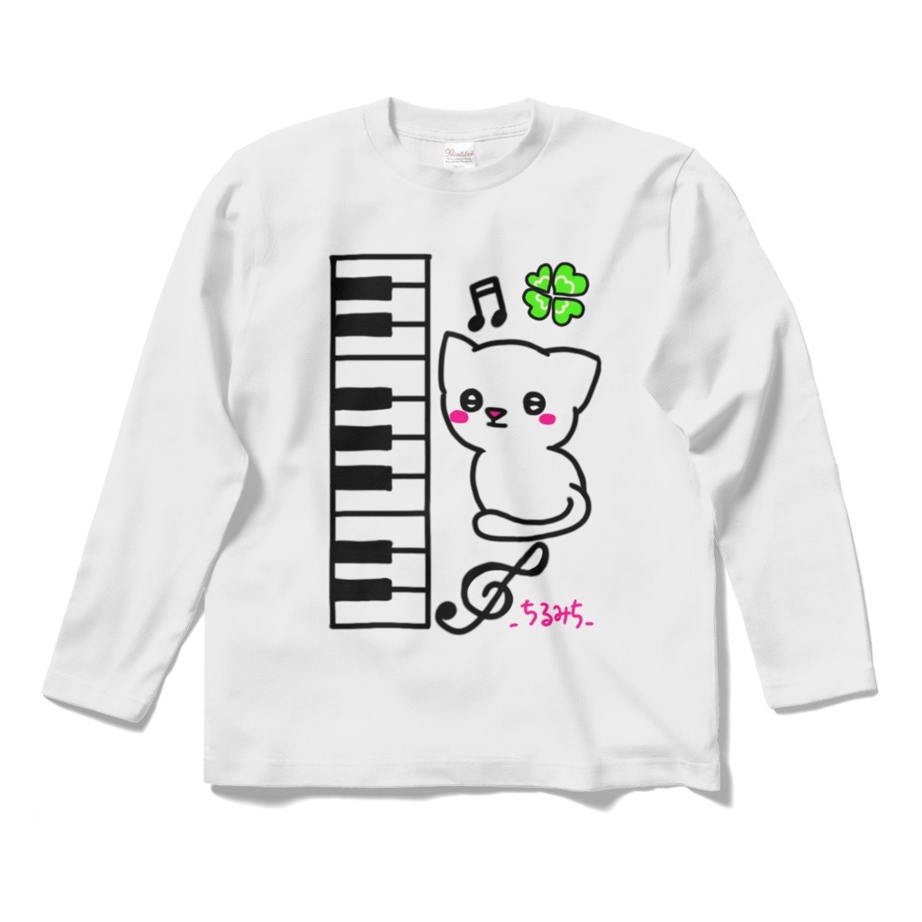 _ちるみち_ロングTシャツ【白】