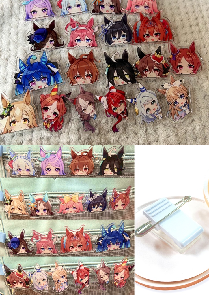 アクリルバッチ・クリップ