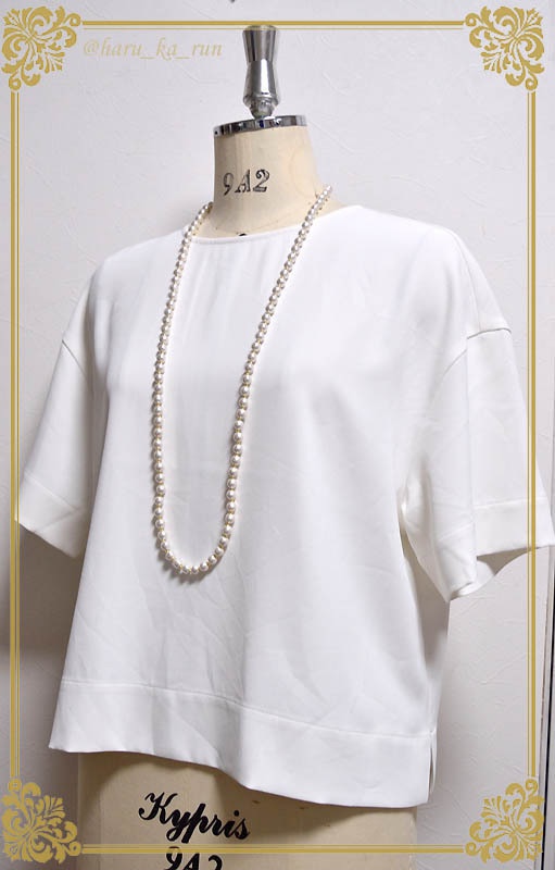 数珠丸イメージコットンパールのロングネックレス