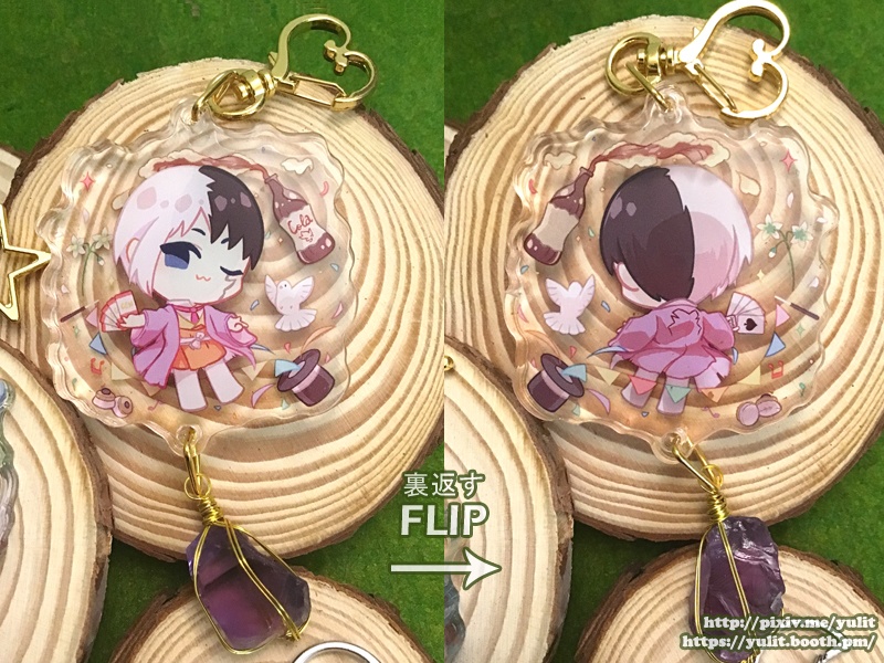 石男子&天然石◆極厚アクリルキーホルダー