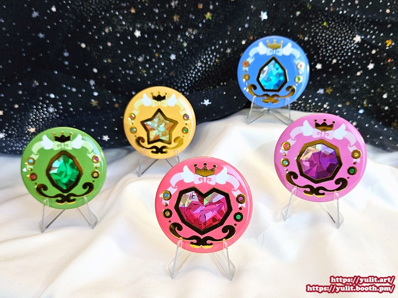 魔法少女変身コンパクト風◆特殊加工缶バッチ