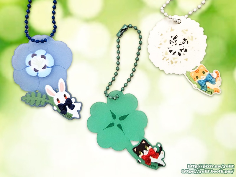 花の妖精たち◆マットアクリルキーホルダー