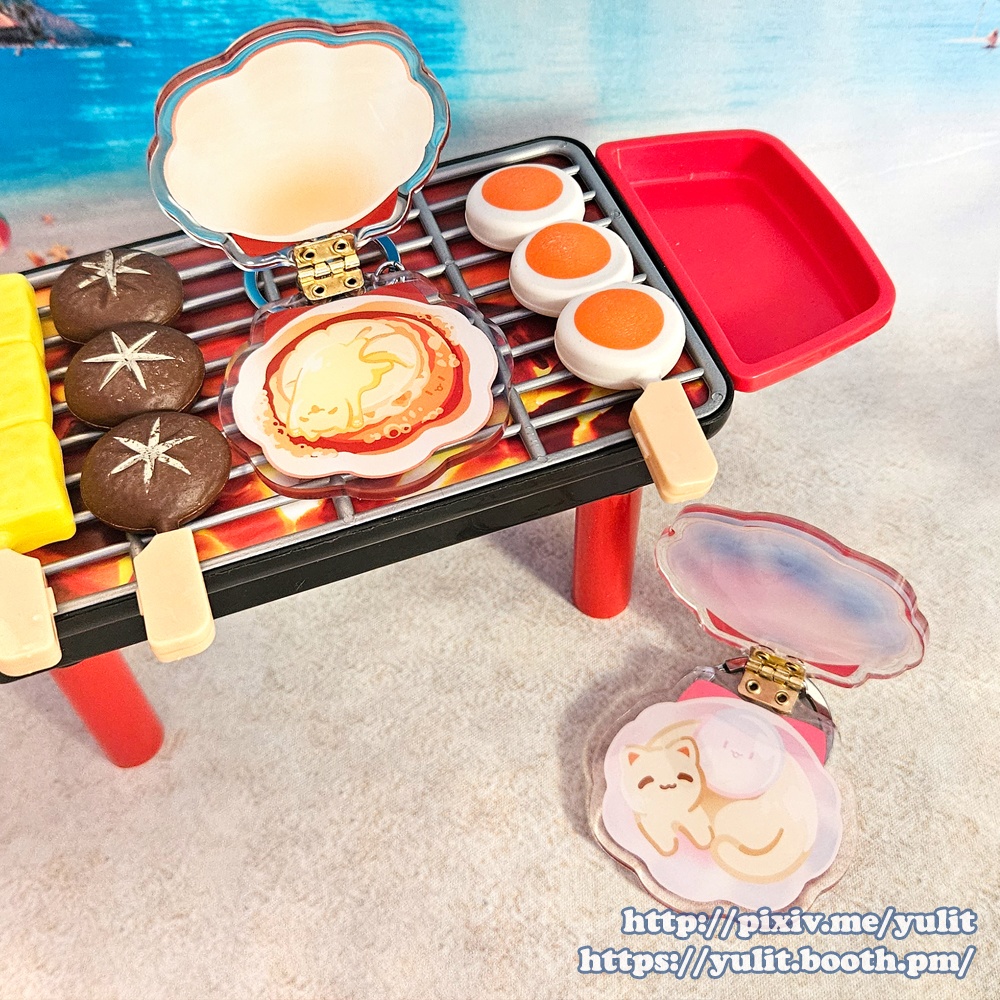 猫貝◆開けるアクリルキーホルダー