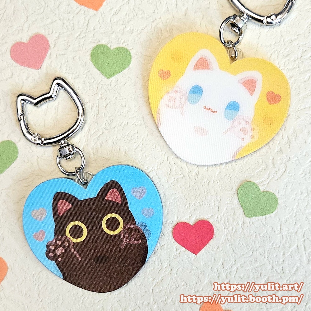猫ちゃんお手々グーパーグーパー◆レンチキュラーキーホルダー