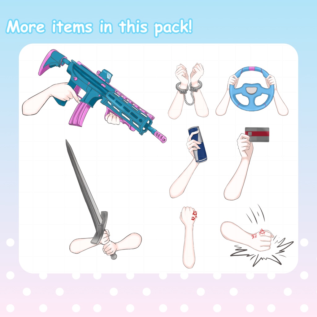 【配信向け】VTuber用ゲーミングアセットパック01【全16点/PSD・PNG】