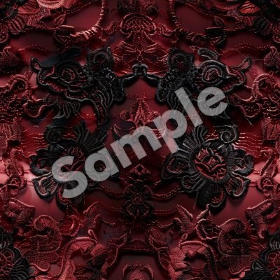 【シームレス】極細ゴシックレース素材集 5色セット(VRChatアバター改変・3Dテクスチャ用)