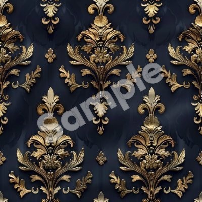 【シームレス】高級ゴシックダマスク柄・生地素材集 5色セット（VRChat・3Dテクスチャ用）