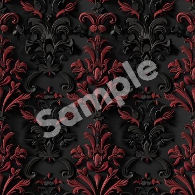 【シームレス】高級ゴシックダマスク柄・生地素材集 5色セット(VRChat・3Dテクスチャ用)