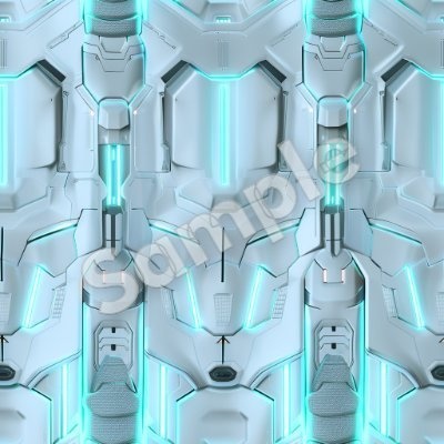 【シームレス】サイバーパンク金属・ハイテク装甲素材集 5種セット(VRChatアバター・武器改変用)