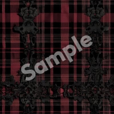 【シームレス】地雷系・量産型 タータンチェック生地素材集 5種セット(可愛い系アバター衣装・改変用)