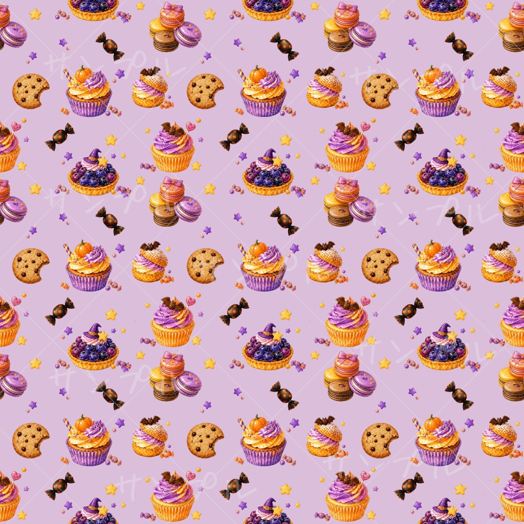 Halloween 洋菓子 デジタルペーパー