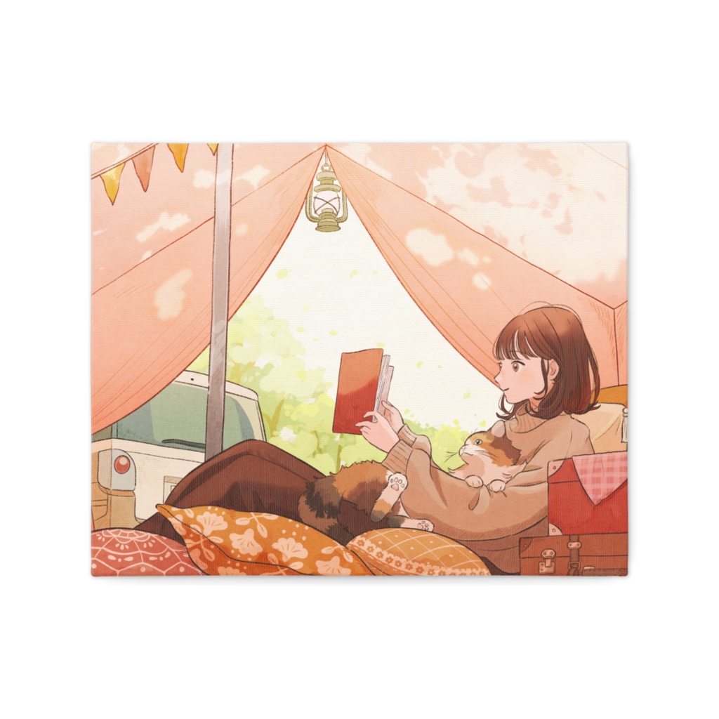 2人キャンプ-キャンバスプリント