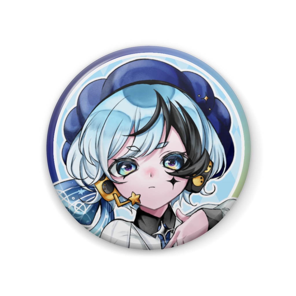 星雲アマト 立ち絵缶バッチ 雨音ver.