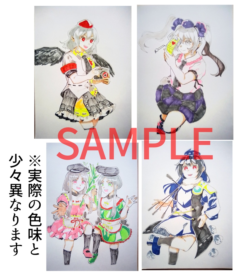 全国送料無料・イイ店 手描きイラスト色紙＋原画＋東方Project＋