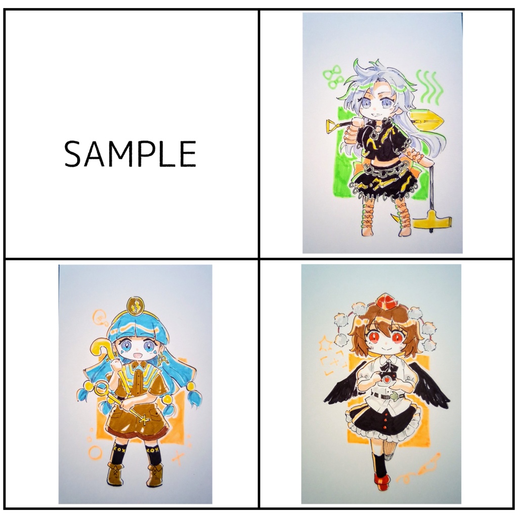 【東方project】手描きイラスト 9名