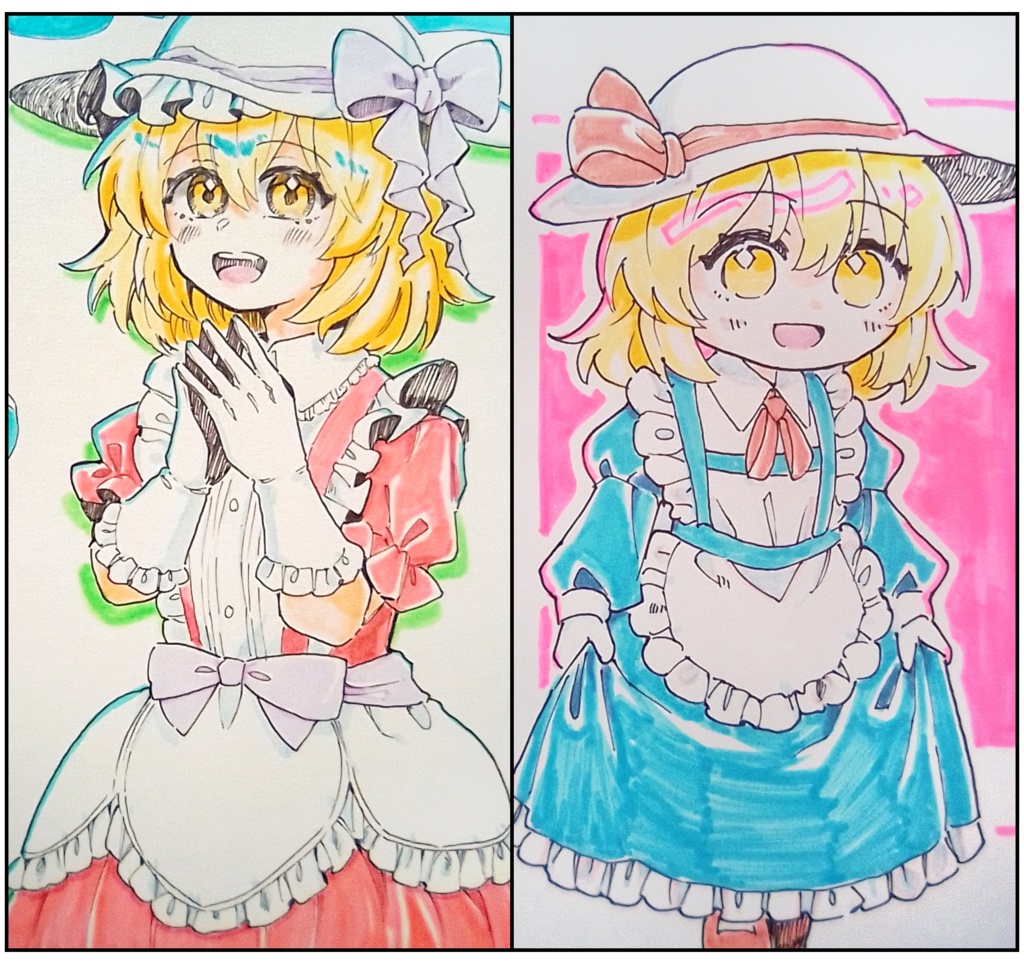 【東方project旧作】手描きセット　カナ・アナベラル