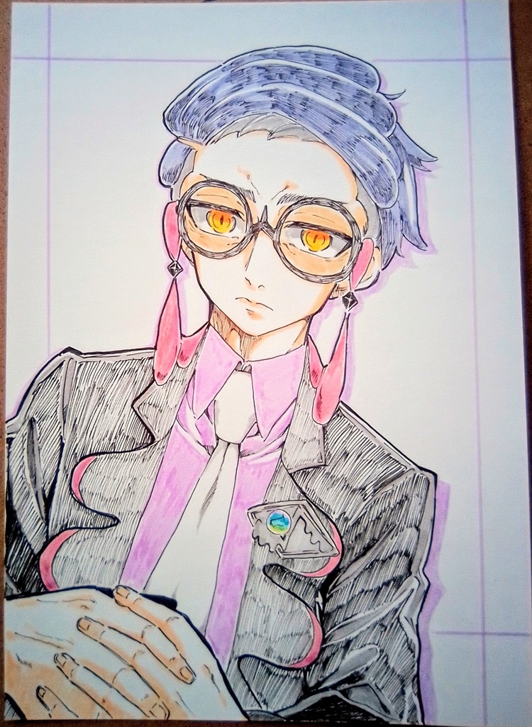 【ポケモン】手描きイラスト カラスバ