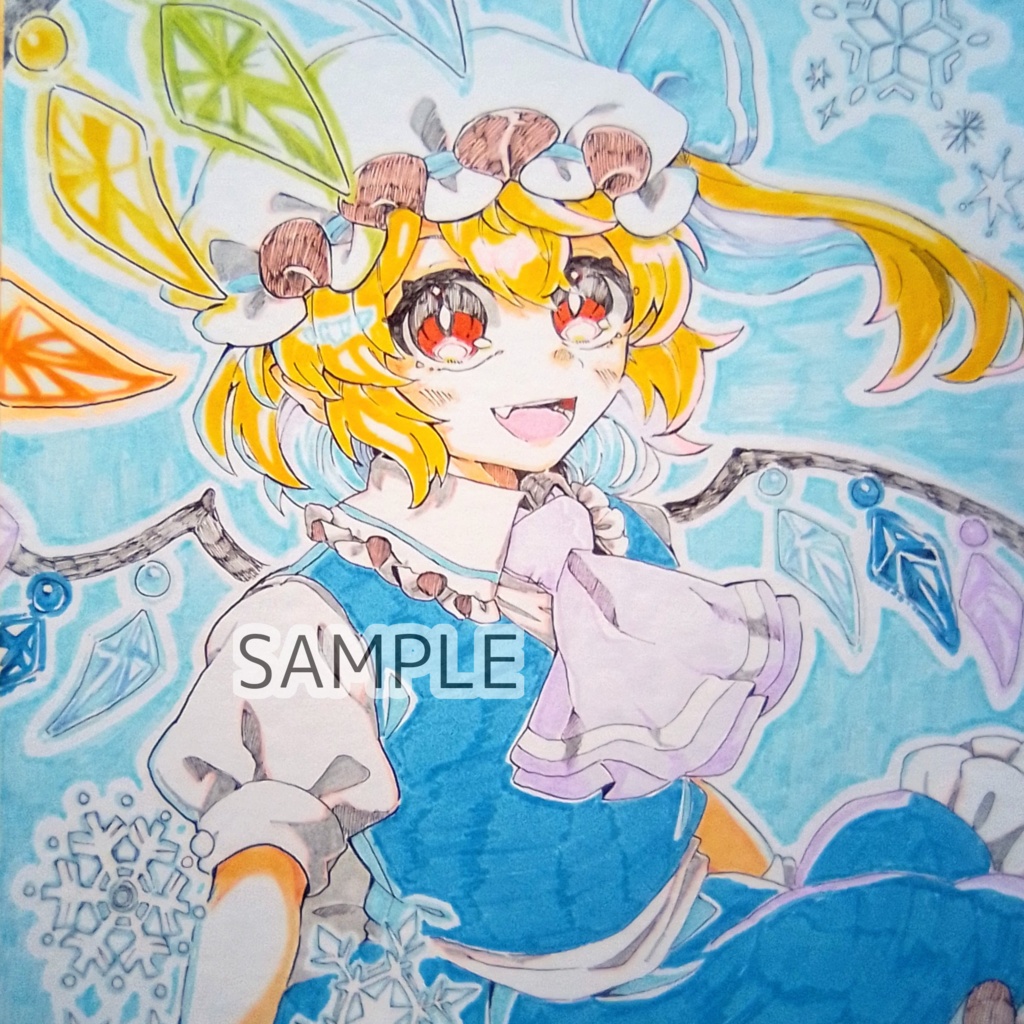 【東方project】手描き色紙　フランドール