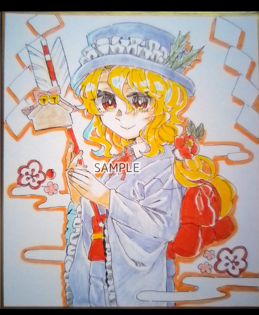 【東方project】手描き色紙　ジャケットのあの子