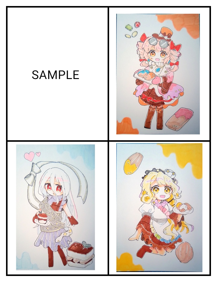 【東方project】手描きイラスト 9名 バレンタイン風