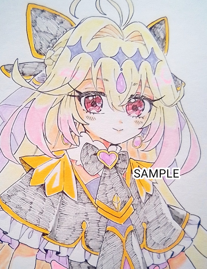 【プリキュア】手描きイラスト キュアアルカナ・シャドウ