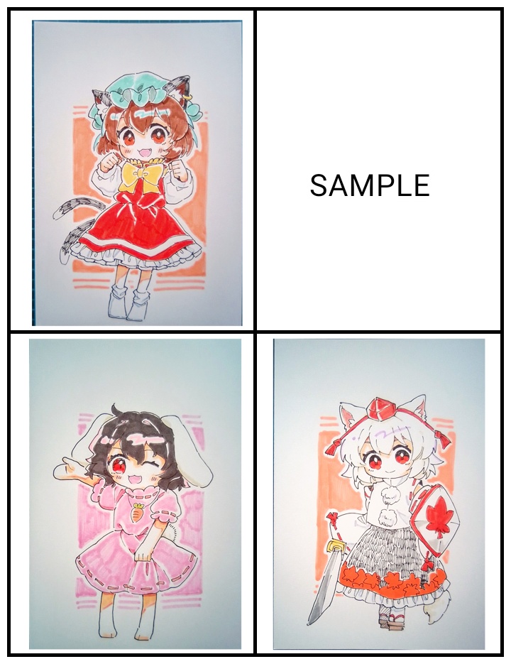 【東方project】手描きイラスト 10名