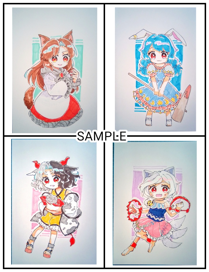 【東方project】手描きイラスト 10名