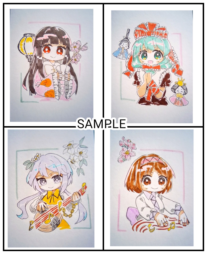 【東方project】手描きイラスト 7名