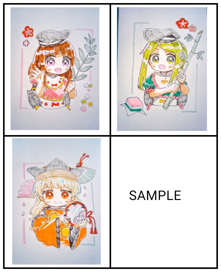 【東方project】手描きイラスト 7名