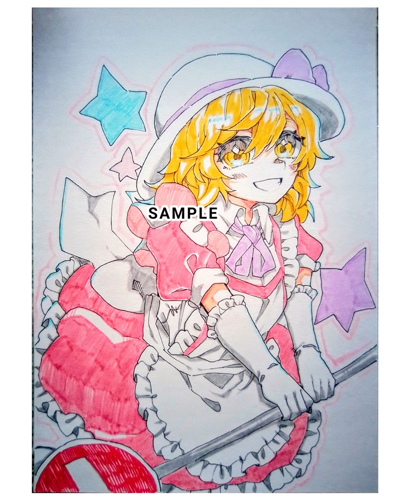 【東方project 旧作】手描きイラスト カナ・アナベラル(2pカラー)【ゆうゆうBOOTHパック】