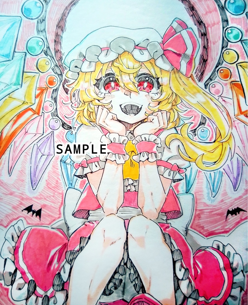 【東方project】手描き色紙 フランドール・スカーレット