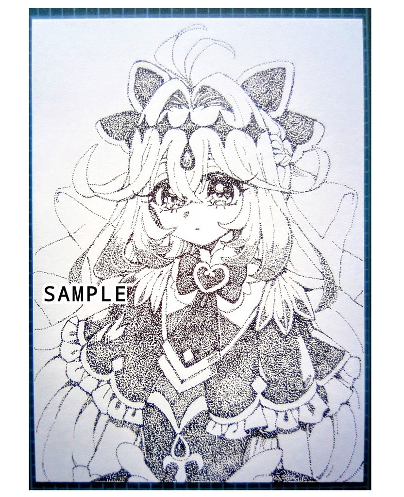 【名探偵プリキュア!】キュアアルカナ・シャドウ 点描画 手描きイラスト