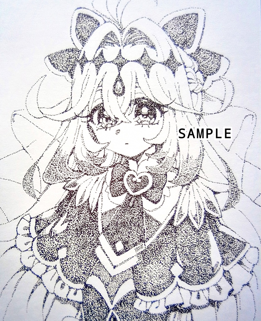 【名探偵プリキュア!】キュアアルカナ・シャドウ 点描画 手描きイラスト