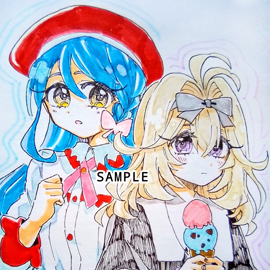 【名探偵プリキュア!】帆羽くれあ&森亜るるか 手描きイラスト