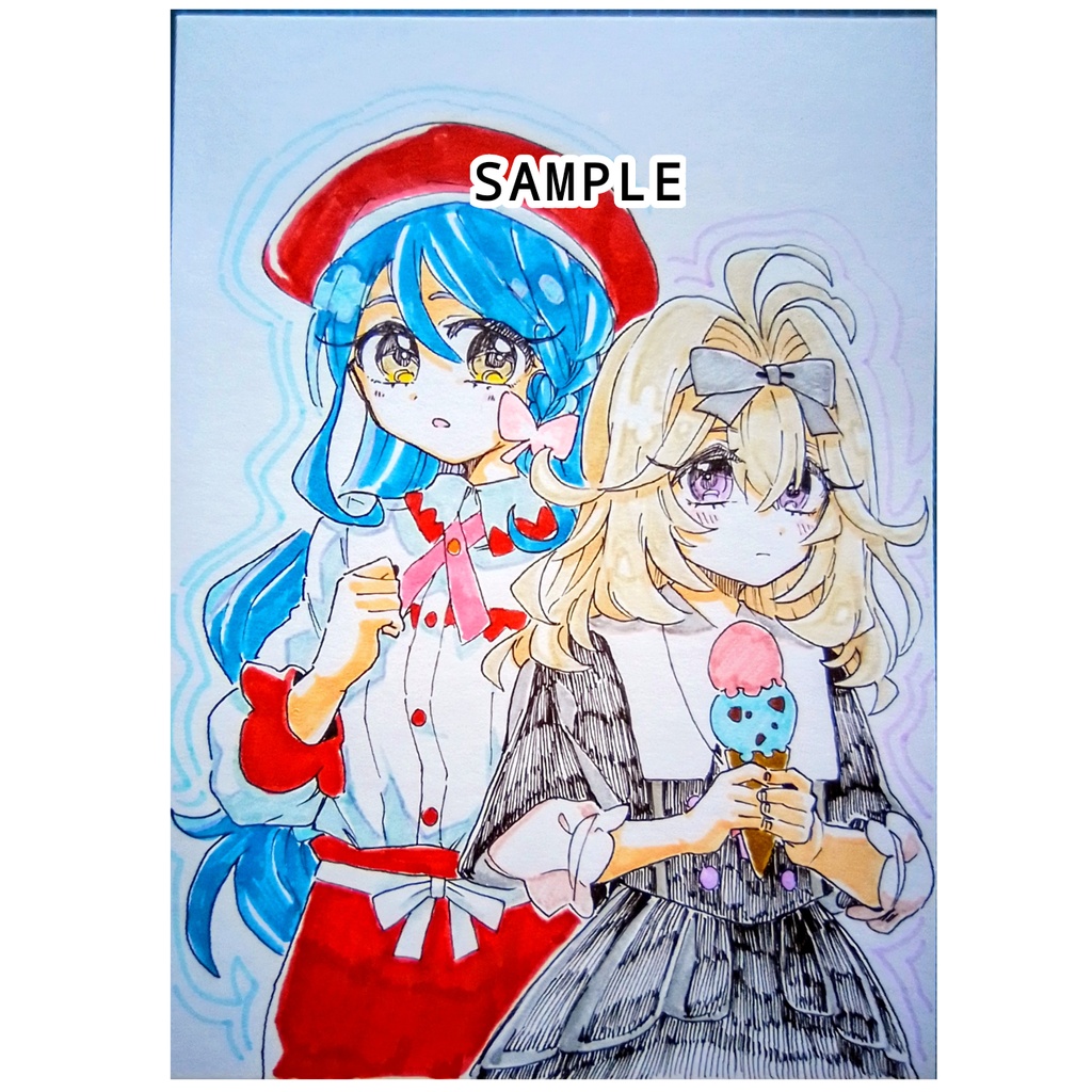 【名探偵プリキュア!】帆羽くれあ&森亜るるか 手描きイラスト