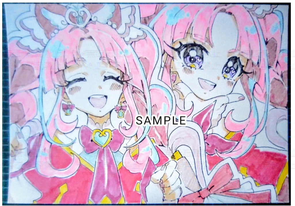【名探偵プリキュア!】手描きイラスト 3名