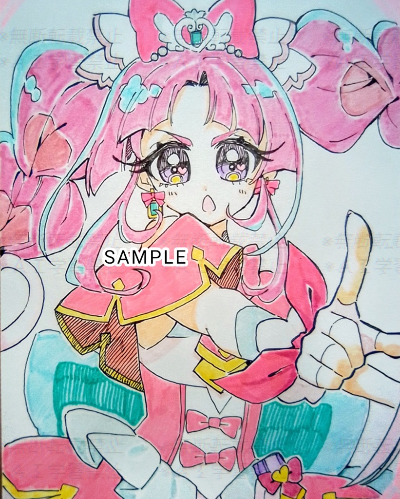 【名探偵プリキュア!】キュアミスティック 手描きイラスト