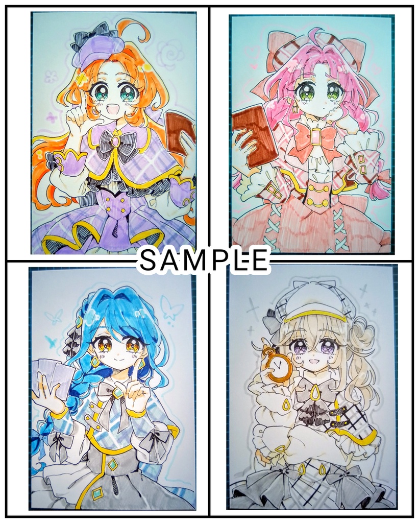 【名探偵プリキュア!】手描きイラスト 4名