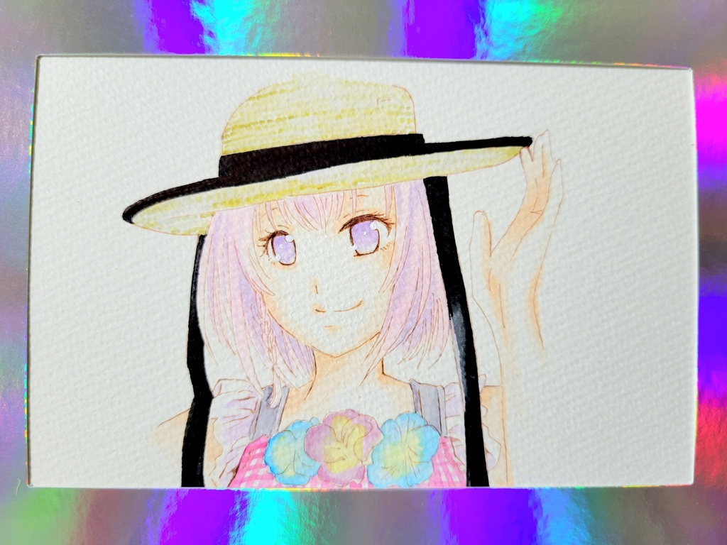 万年筆ポストカード(フレーム付)ありす