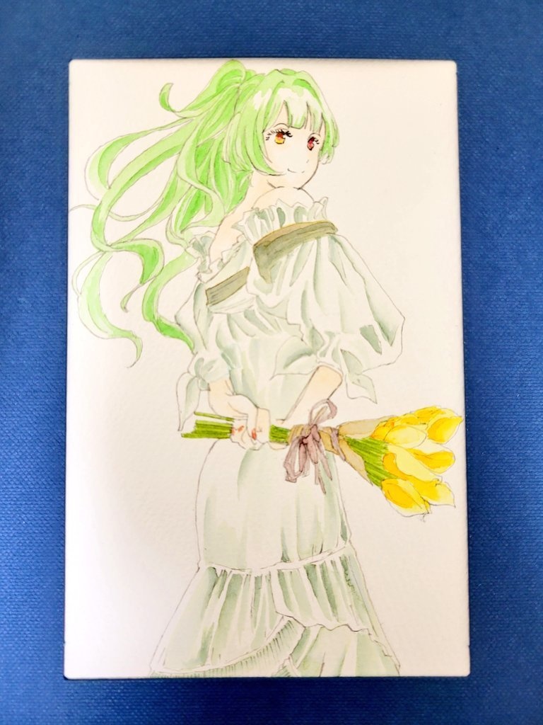 万年筆ポストカード(フレーム付)ゆう